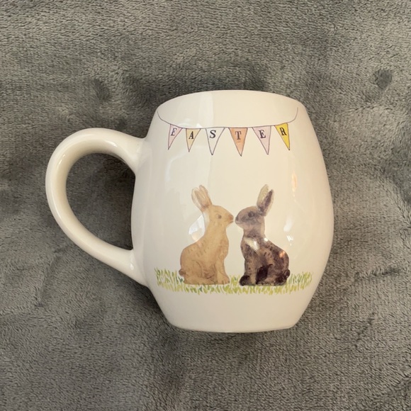 2018 Rae Dunn HAPPY EASTER double-sided mug x2 - Picture 3 of 6